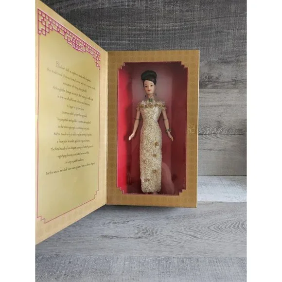 Golden qipao barbie sale
